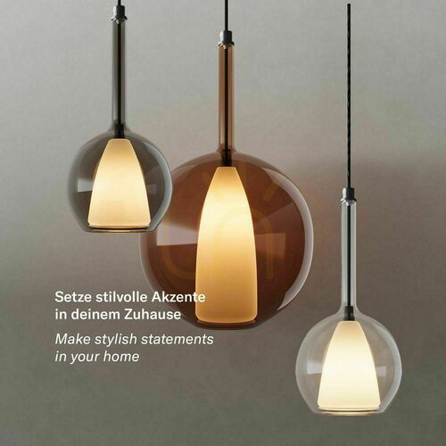 Kontrola Závěsné svítidlo s.luce Belluna hnědé sklo, kov, E27, Ø24 cm
