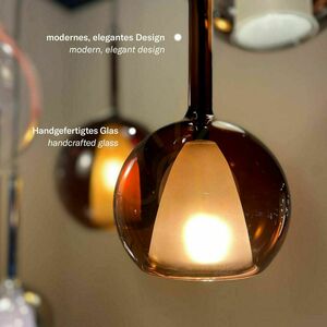 Závěsné svítidlo s.luce Belluna hnědé sklo, kov, E27, Ø24 cm 5 Závěsné svítidlo s.luce Belluna hnědé sklo, kov, E27, Ø24 cm small 5
