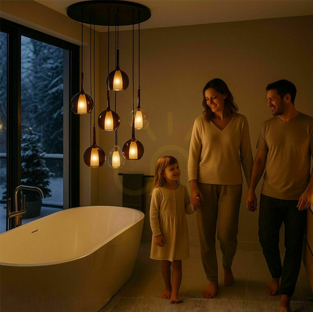 Zobrazit Závěsné svítidlo s.luce Belluna hnědé sklo, E14, 14 cm Závěsné svítidlo s.luce Belluna hnědé sklo, E14, 14 cm