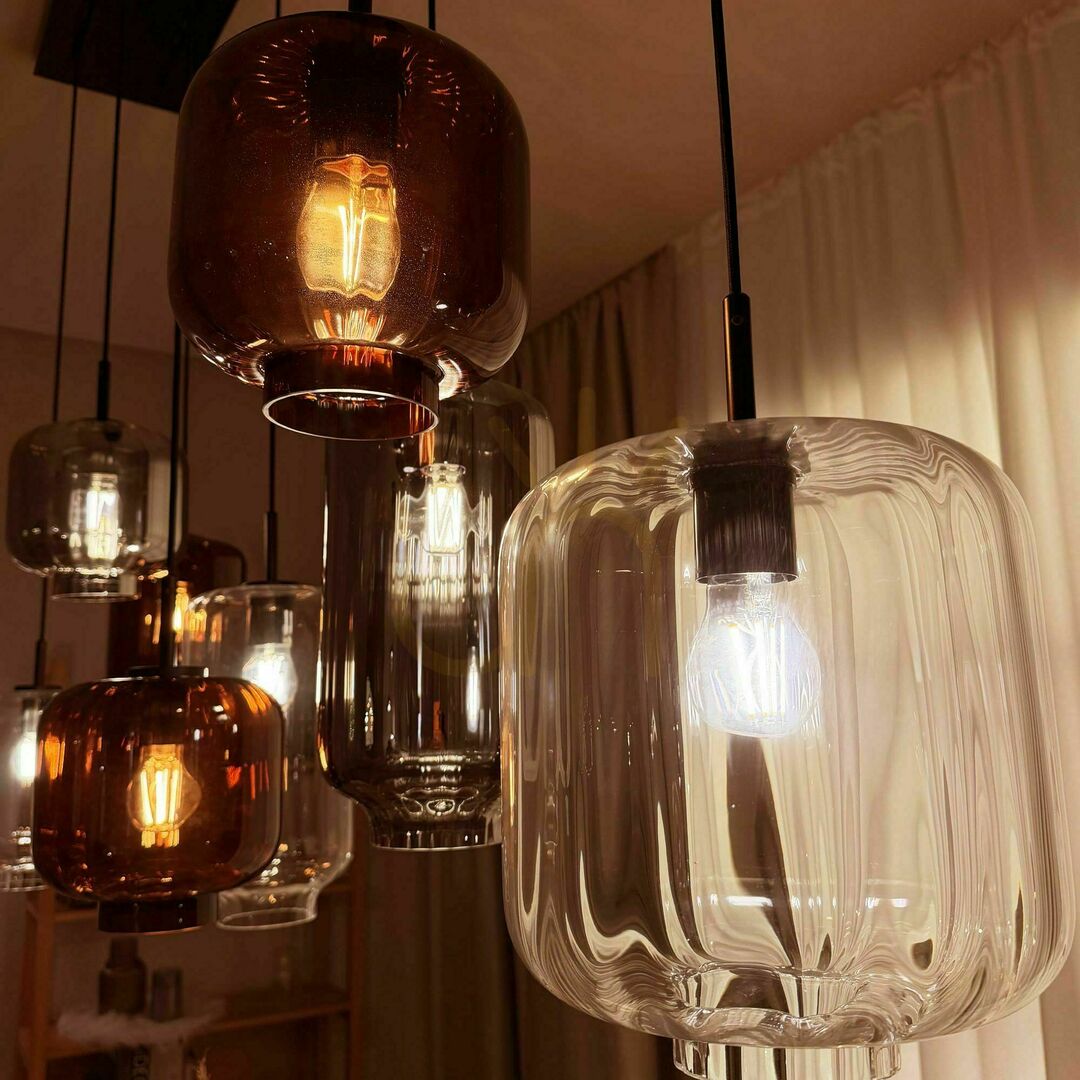Pohled Závěsné svítidlo s.luce Velo Glass transparentní 20 cm sklo E27 150 cm Závěsné svítidlo s.luce Velo Glass transparentní 20 cm sklo E27 150 cm