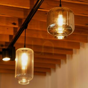 Závěsné svítidlo s.luce Velo Glass hnědé sklo, E27, Ø 20 cm, 150 cm small 11