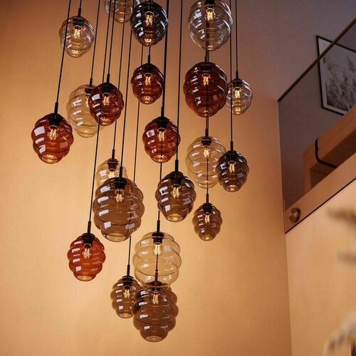 Kontrola Závěsné svítidlo s.luce Echos Gallery kouřové sklo 18 cm 500 cm