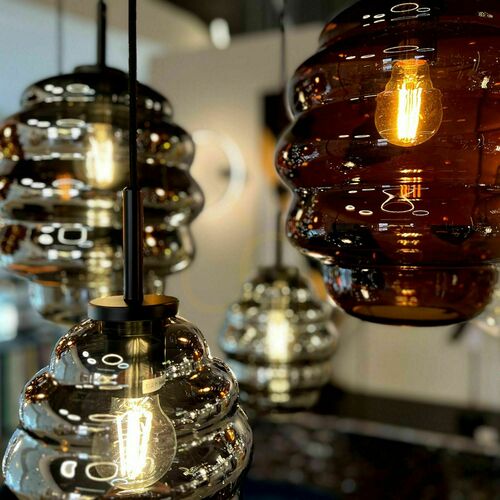 Kontrola Závěsné svítidlo s.luce Echos Gallery hnědé sklo kov E27 500 cm