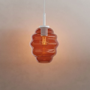 Závěsné svítidlo s.luce Echos 189004 koňakové sklo Ø18 cm E27 bílý kabel 500 cm small 15