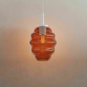 Závěsné skleněné svítidlo s.luce Echos hnědé, E27, 500 cm small 12