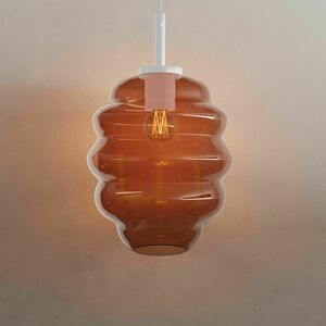 Závěsné skleněné svítidlo s.luce Echos hnědé, E27, 500 cm small 13