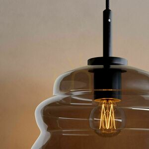 Závěsné skleněné svítidlo s.luce Echos hnědé, E27, 500 cm small 5