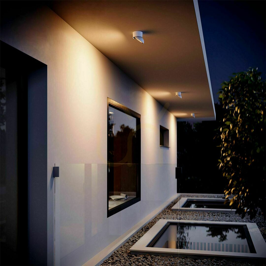 Náhled Venkovní stropní LED svítidlo s.luce Santa Out černé IP65 otočné Venkovní stropní LED svítidlo s.luce Santa Out černé IP65 otočné