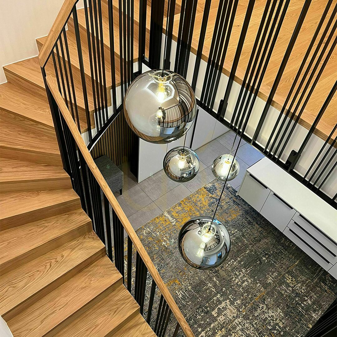 Náhled Lustr s.luce Orb skleněná koule kouřová 30 cm 500 cm černé zavěšení Lustr s.luce Orb skleněná koule kouřová 30 cm 500 cm černé zavěšení