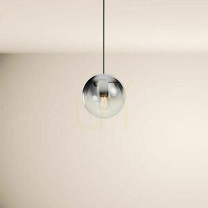 Závěsné svítidlo s.luce Orb skleněná koule kouřová stupňovaná 20 cm E27 černé zavěšení 150 cm small 12