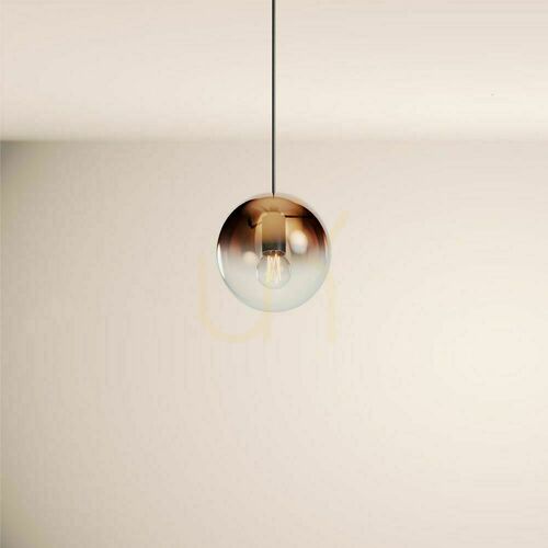 Kontrola Závěsné svítidlo s.luce Orb skleněná koule měděné 20 cm, 150 cm kabel