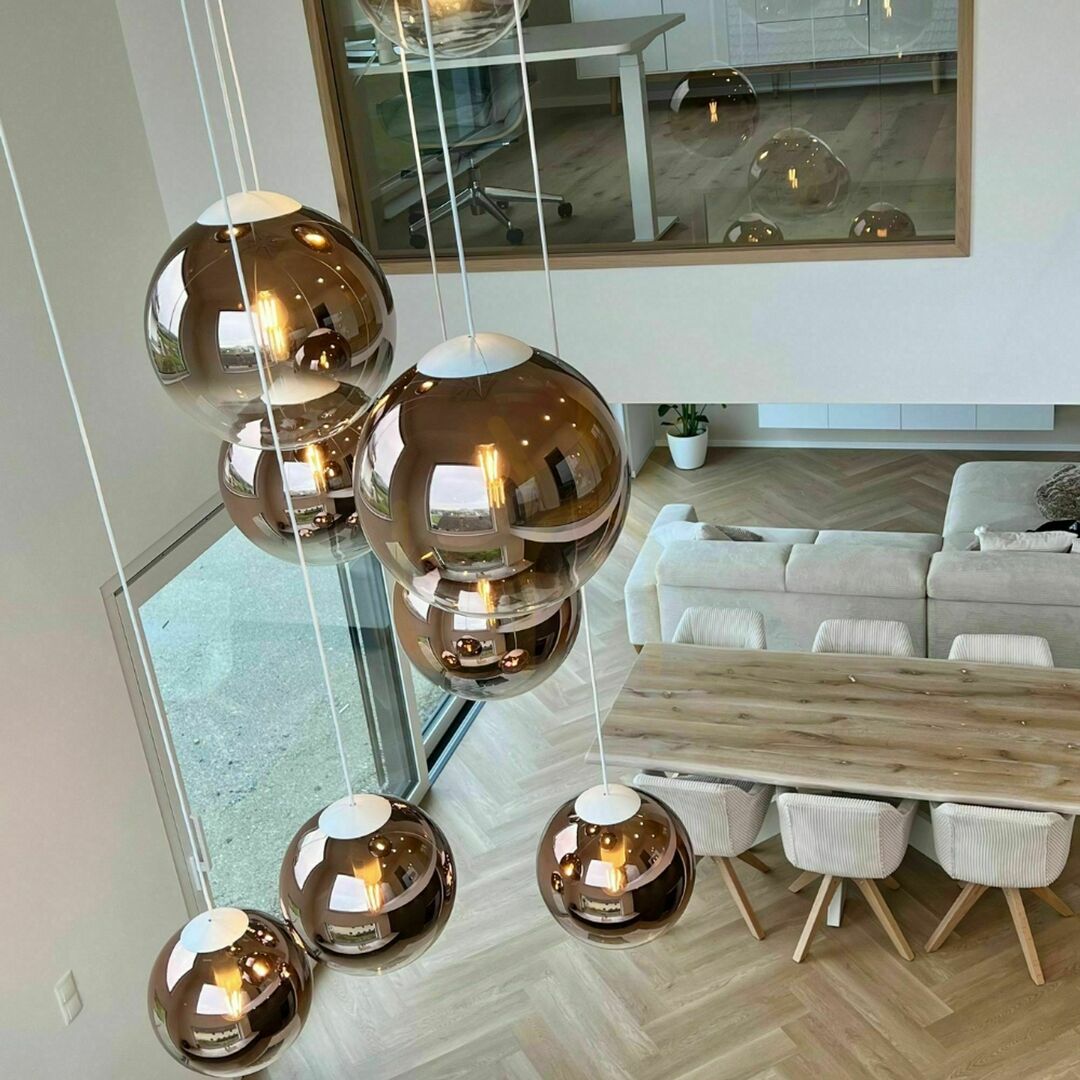 Kontrola Závěsné svítidlo s kulatým skleněným stínidlem s.luce Orb hnědé 30 cm Závěsné svítidlo s kulatým skleněným stínidlem s.luce Orb hnědé 30 cm