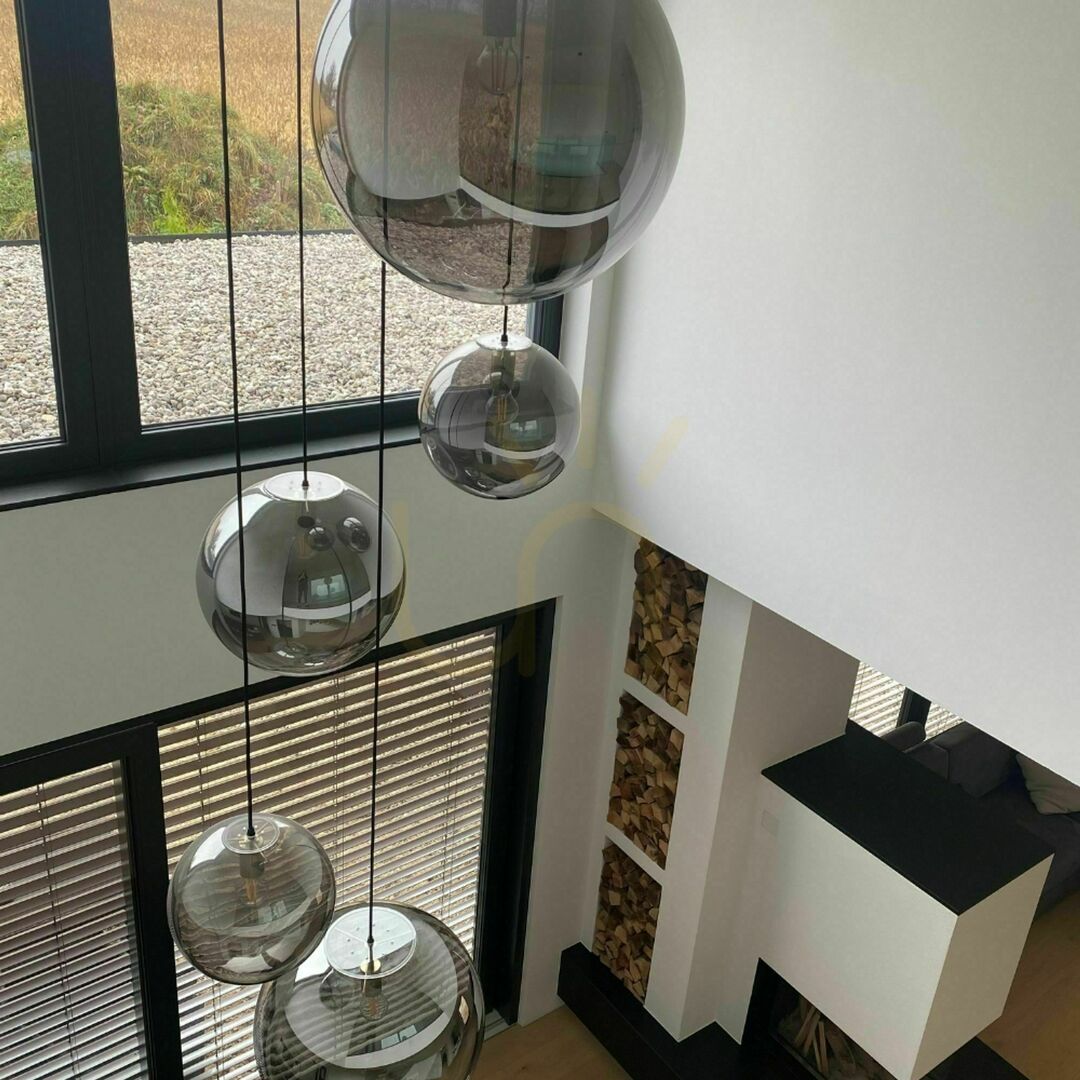 Kontrola Závěsné svítidlo s.luce Orb skleněné koule kouřové 40 cm 500 cm Závěsné svítidlo s.luce Orb skleněné koule kouřové 40 cm 500 cm