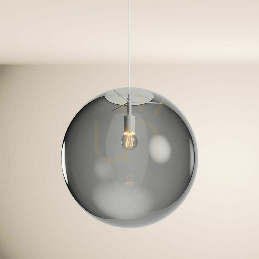Zobrazit Závěsné svítidlo s.luce Orb skleněné koule kouřové 40 cm 500 cm Závěsné svítidlo s.luce Orb skleněné koule kouřové 40 cm 500 cm