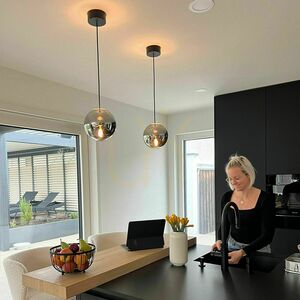 Závěsné svítidlo s.luce Orb skleněná koule hnědá 50 cm E27 150 cm small 5
