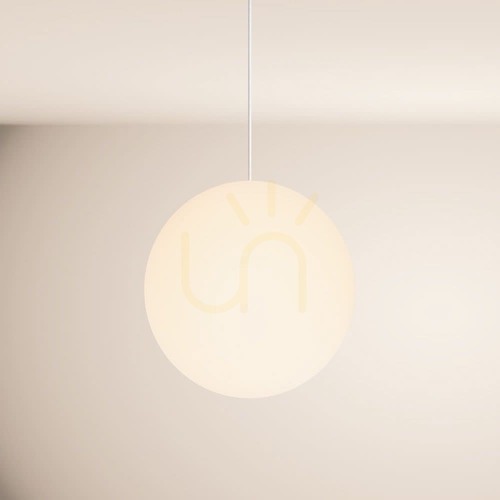 Kontrola Závěsné svítidlo s.luce Orb skleněná koule bílá 40 cm E27