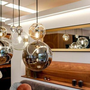 Závěsné svítidlo s.luce Orb skleněná koule kouřová 30 cm E27 8 Závěsné svítidlo s.luce Orb skleněná koule kouřová 30 cm E27 small 8