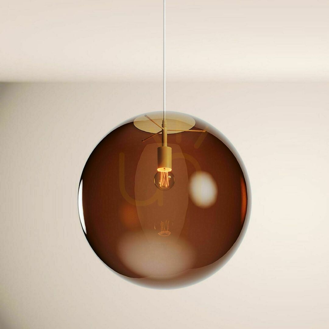 Kontrola Závěsné svítidlo s.luce Orb skleněná koule zakouřená 30 cm E27 dimmable Závěsné svítidlo s.luce Orb skleněná koule zakouřená 30 cm E27 dimmable
