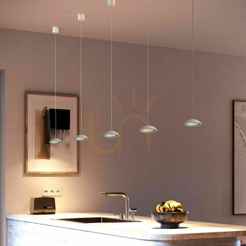 Kontrola Závěsné LED svítidlo s.luce Santa Air bílé Ø 11 cm stmívatelné