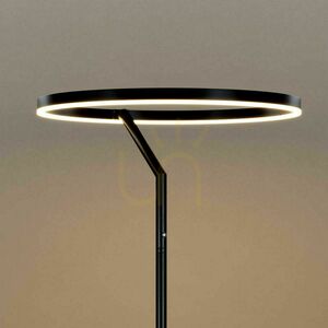 Stojací LED lampa s.luce Ring Ø 60 cm stříbrná s dotykovým stmívačem small 2