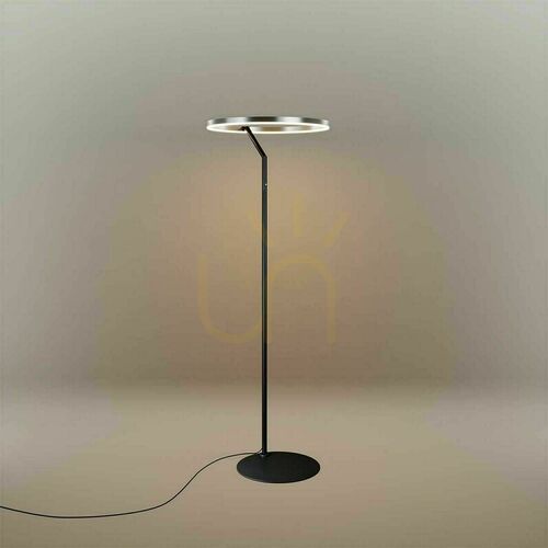 Kontrola Stojací LED lampa s.luce Ring Ø 60 cm stříbrná s dotykovým stmívačem