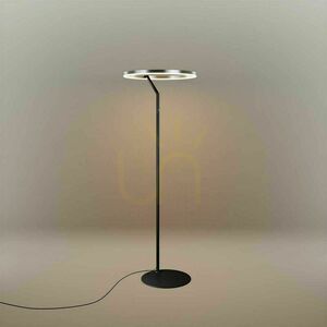 Stojací LED lampa s.luce Ring Ø 60 cm stříbrná s dotykovým stmívačem small 8
