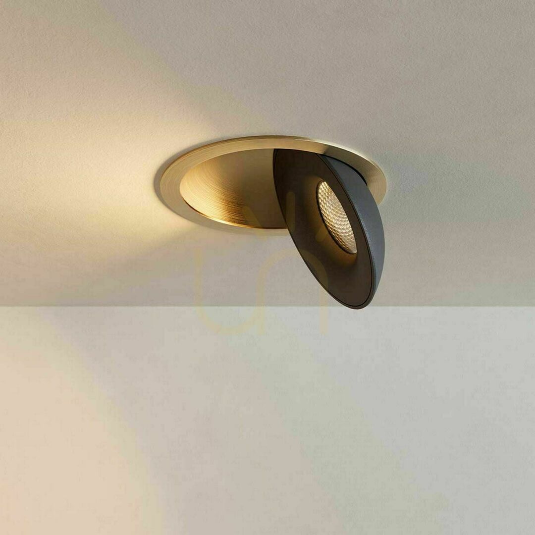 Pohled Vestavné LED bodové svítidlo s.luce Santa Deep, zlaté, otočné, stmívatelné Vestavné LED bodové svítidlo s.luce Santa Deep, zlaté, otočné, stmívatelné