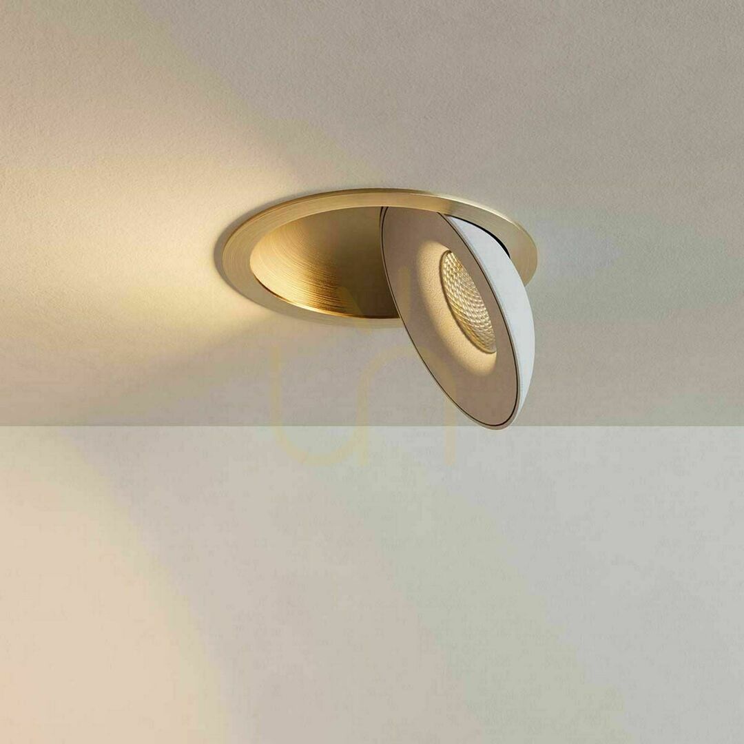 Náhled Vestavné LED bodové svítidlo s.luce Santa Deep, zlaté, otočné, stmívatelné Vestavné LED bodové svítidlo s.luce Santa Deep, zlaté, otočné, stmívatelné