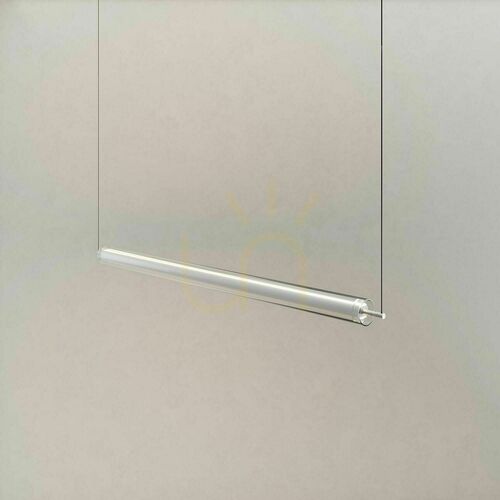 Kontrola Závěsné LED svítidlo s.luce Ranya 130 cm, čiré sklo, stříbrné tělo