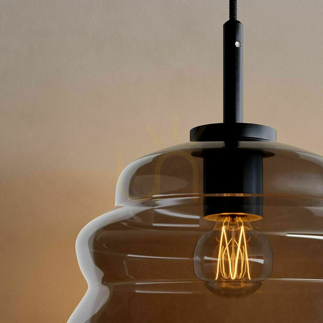 Zobrazit Závěsné svítidlo s.luce Echos skleněné, průhledné, E27, 18 cm, 150 cm Závěsné svítidlo s.luce Echos skleněné, průhledné, E27, 18 cm, 150 cm