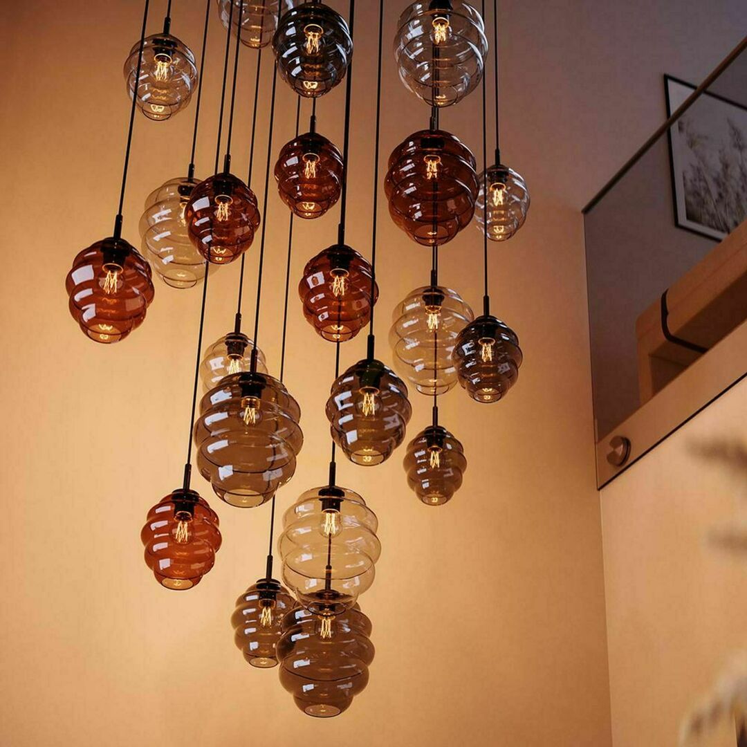 Zobrazit Závěsné svítidlo s.luce Echos skleněné, průhledné, E27, 18 cm, 150 cm Závěsné svítidlo s.luce Echos skleněné, průhledné, E27, 18 cm, 150 cm