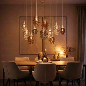 Závěsné skleněné svítidlo s.luce Echos hnědé E27 18 cm 150 cm small 0