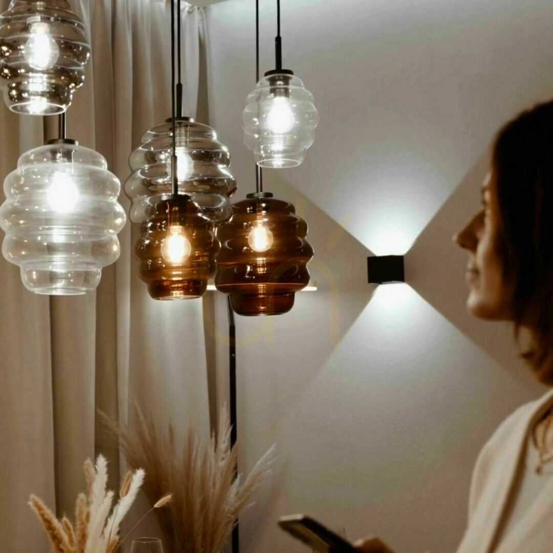 Zobrazit Závěsné svítidlo s.luce Echos Glass hnědé, skleněné, E27, 150 cm Závěsné svítidlo s.luce Echos Glass hnědé, skleněné, E27, 150 cm