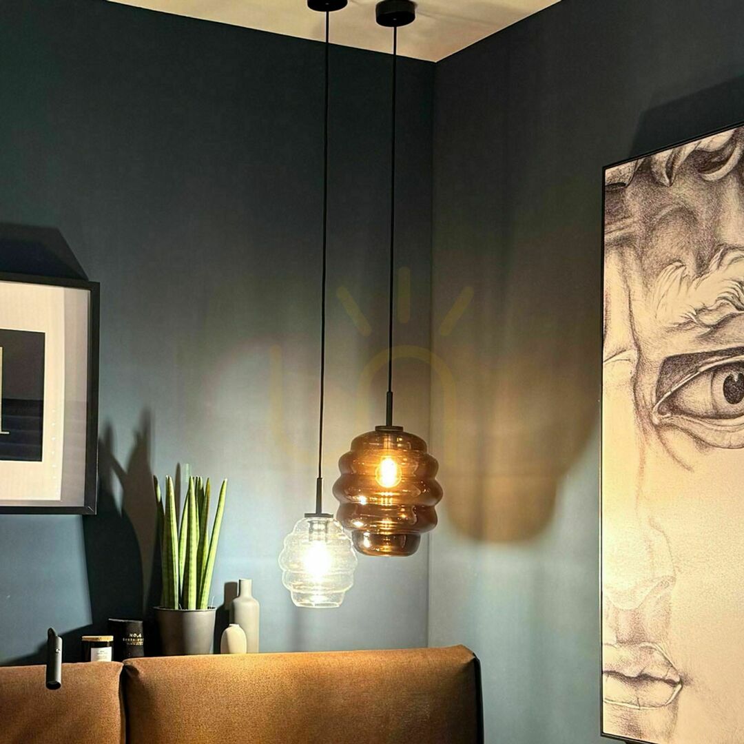Zobrazit Závěsné svítidlo s.luce Echos Glass kouřové sklo kov E27 150 cm Závěsné svítidlo s.luce Echos Glass kouřové sklo kov E27 150 cm
