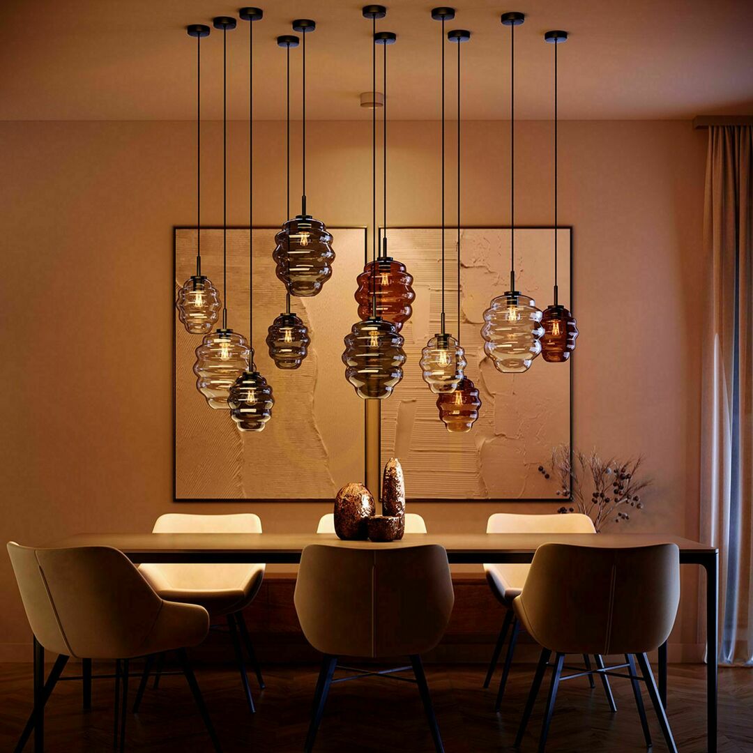 Kontrola Závěsné svítidlo s.luce Echos Glass kouřové sklo kov E27 150 cm Závěsné svítidlo s.luce Echos Glass kouřové sklo kov E27 150 cm
