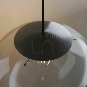Stínítko na lampu s.luce Orb černé plastové kruhové 40 cm small 0