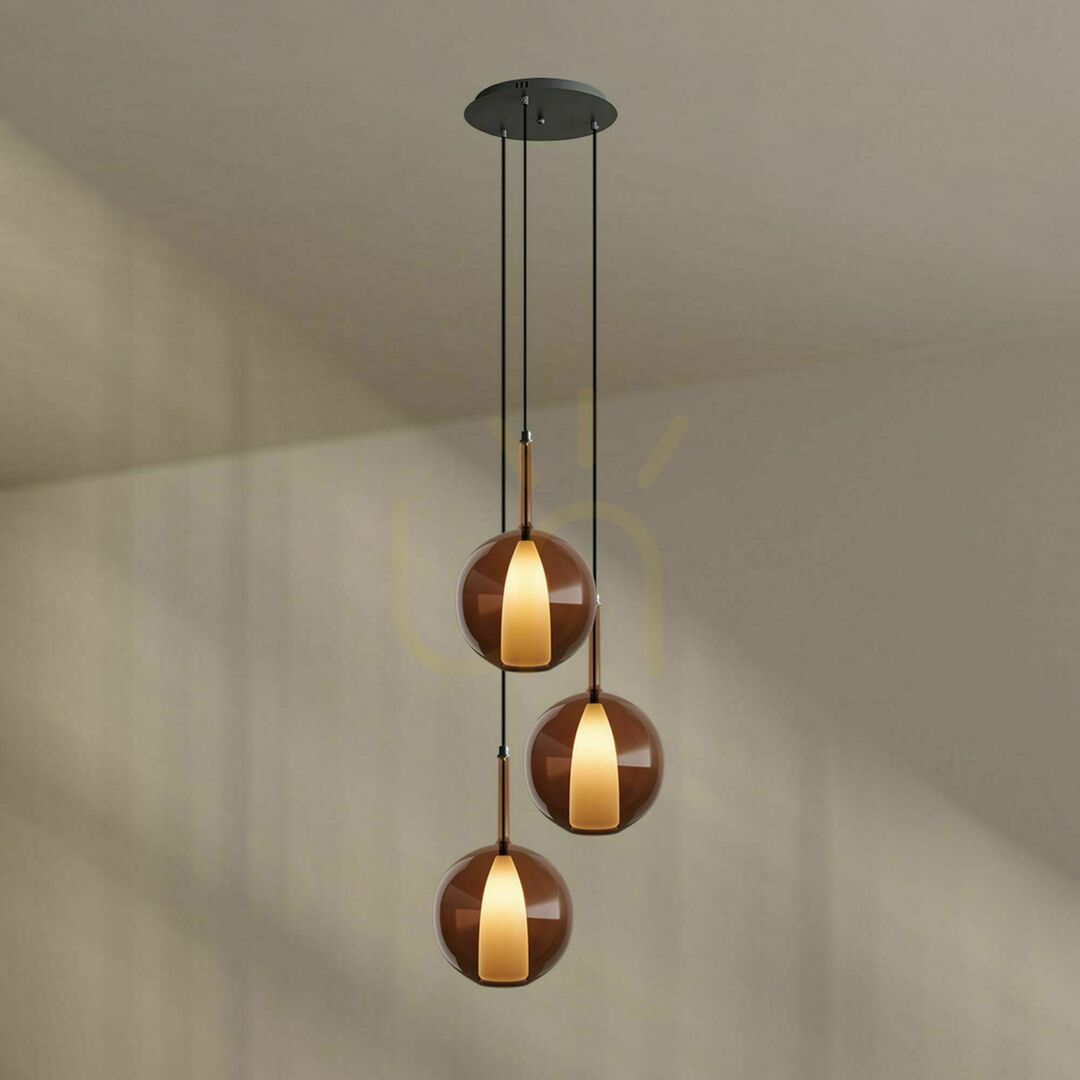 Náhled Lustr s.luce Belluna 3x E14 sklo čiré Ø 40 cm minimalistický Lustr s.luce Belluna 3x E14 sklo čiré Ø 40 cm minimalistický