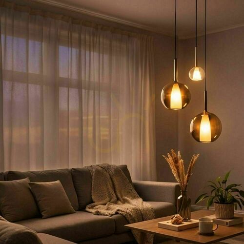 Kontrola Lustr s.luce Belluna 3 světla sklo kov vícebarevný Ø 40 cm