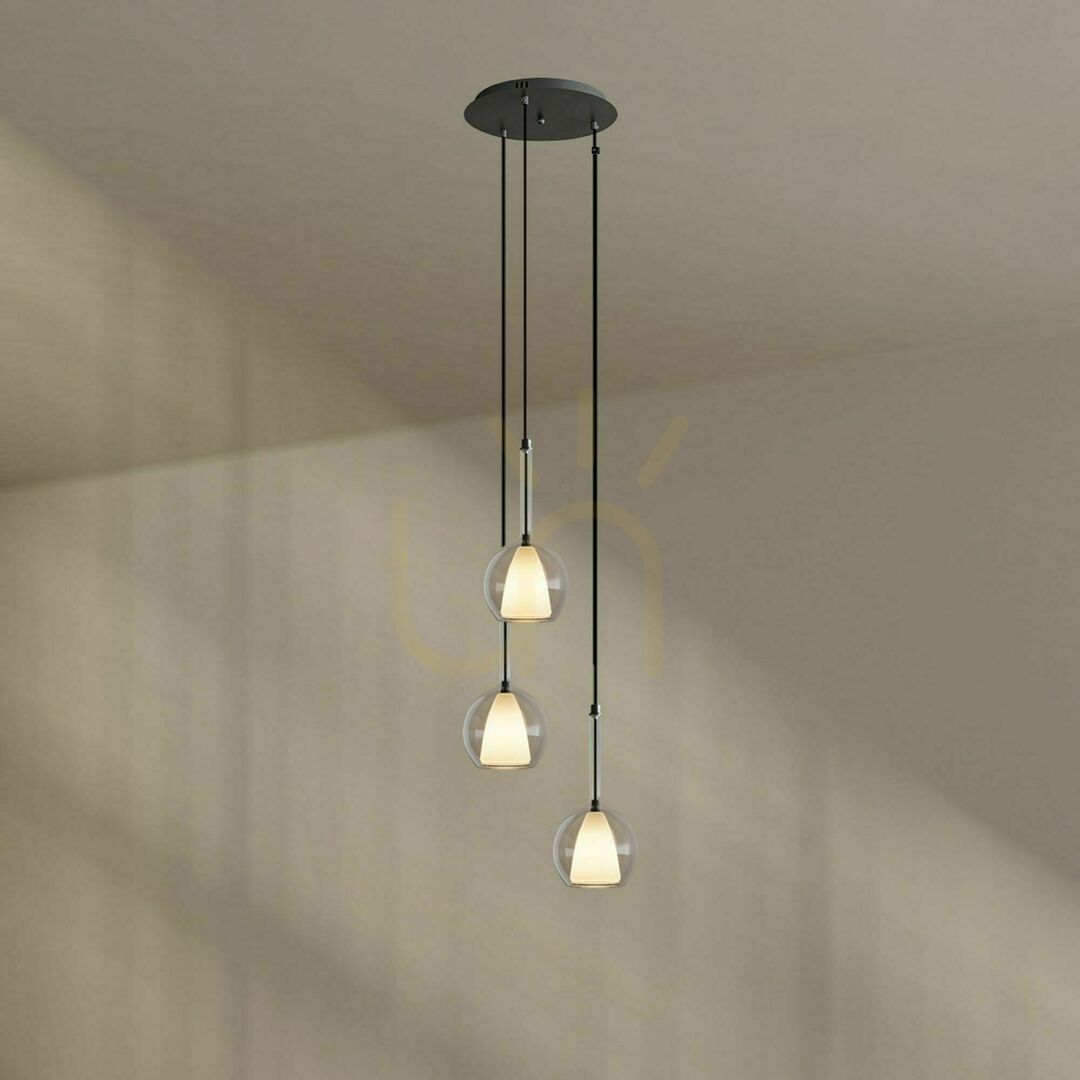 Kontrola Lustr s.luce Belluna 3 světla sklo a kov průhledný Ø 40 cm IP20 Lustr s.luce Belluna 3 světla sklo a kov průhledný Ø 40 cm IP20