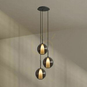 Stropní lustr s.luce Belluna 3x E14/E27 sklo kov transparentní Ø 40 cm small 13