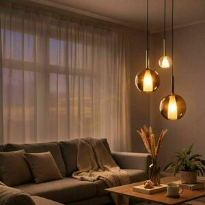 Stropní lustr s.luce Belluna 3x E14/E27 sklo kov transparentní Ø 40 cm small 0