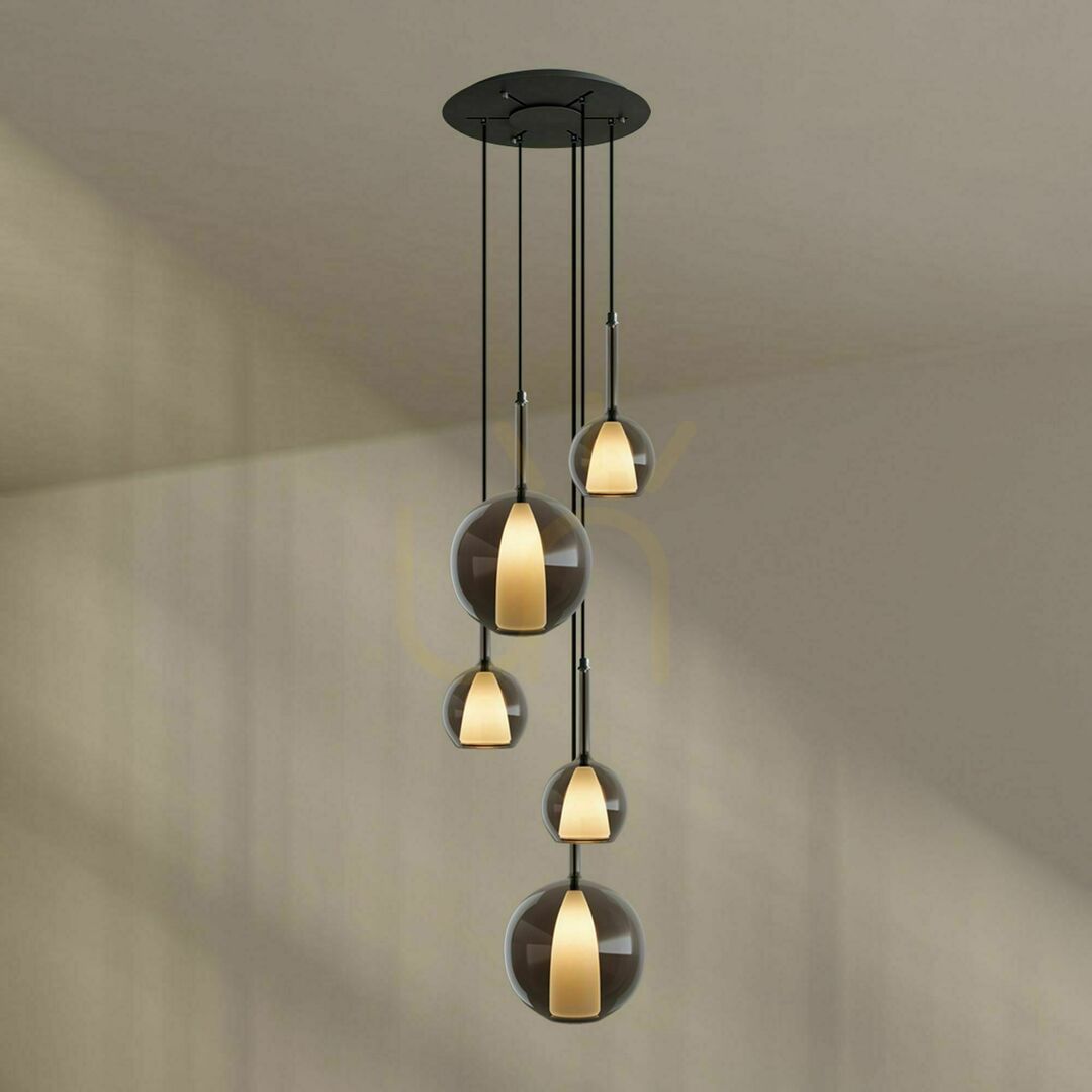 Zobrazit Lustr s.luce Belluna 5x E14/E27, vícebarevný, Ø 60 cm Lustr s.luce Belluna 5x E14/E27, vícebarevný, Ø 60 cm