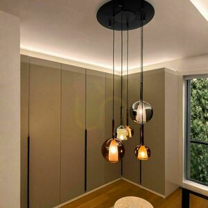 Lustr s.luce Belluna 5x E14/E27, vícebarevný, Ø 60 cm 2 Lustr s.luce Belluna 5x E14/E27, vícebarevný, Ø 60 cm small 2