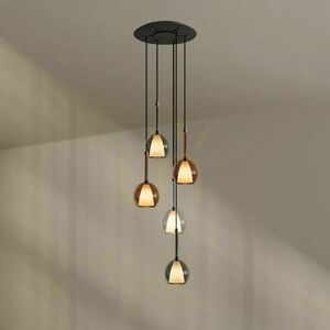 Lustr s.luce Belluna 5x E14/E27 transparentní Ø60 cm small 5