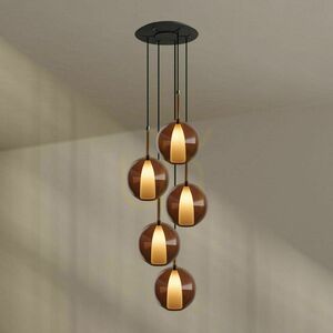 Lustr s.luce Belluna 5x E27 hnědý sklo kov Ø60 cm 6 Lustr s.luce Belluna 5x E27 hnědý sklo kov Ø60 cm small 6