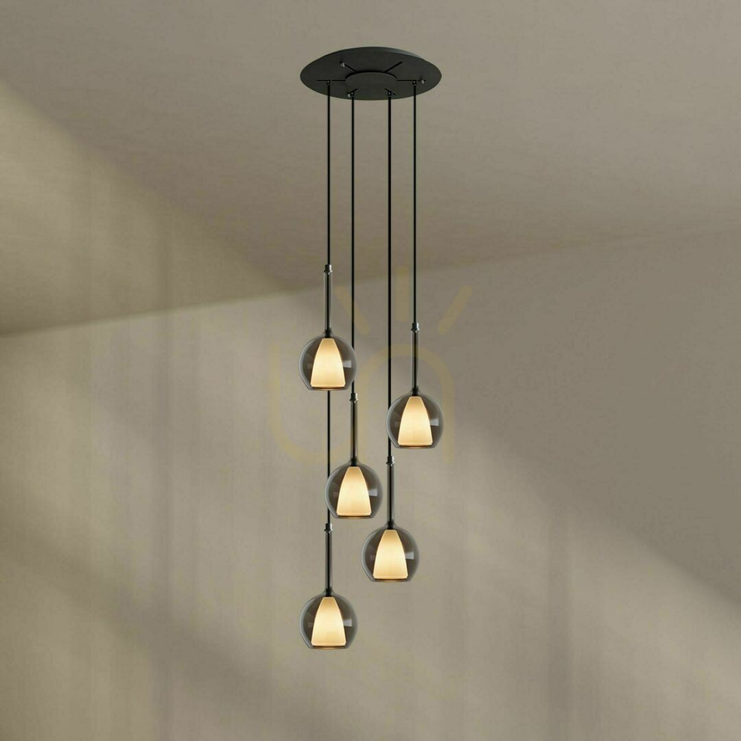 Zobrazit Lustr s.luce Belluna 5x E14 zakouřený sklo 60 cm Lustr s.luce Belluna 5x E14 zakouřený sklo 60 cm