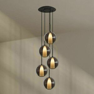 Lustr s.luce Belluna hnědý sklo kov 5x E14 Ø 60 cm 8 Lustr s.luce Belluna hnědý sklo kov 5x E14 Ø 60 cm small 8
