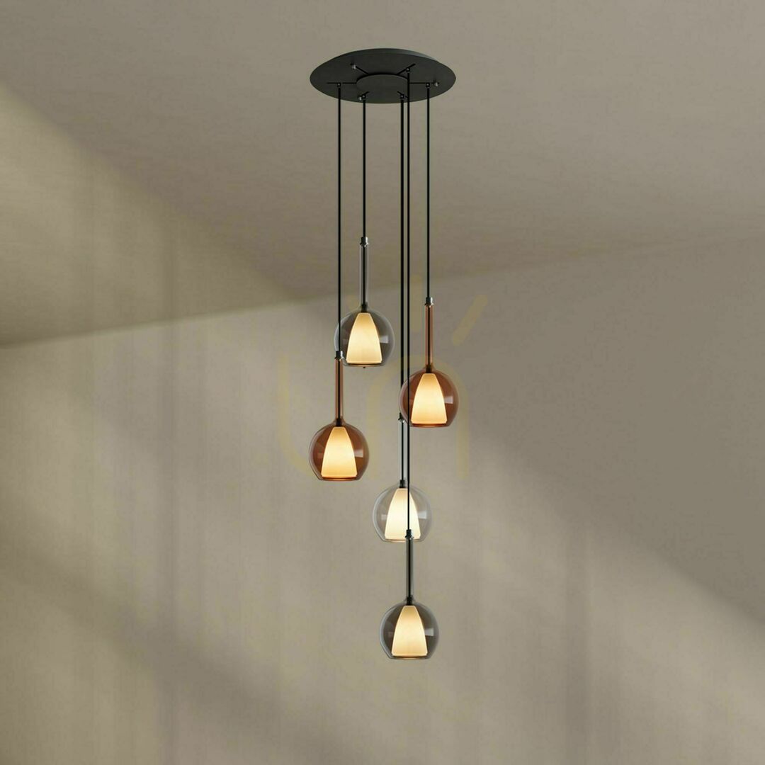 Kontrola Lustr s.luce Belluna 5x E14 sklo transparentní Ø 60 cm Lustr s.luce Belluna 5x E14 sklo transparentní Ø 60 cm