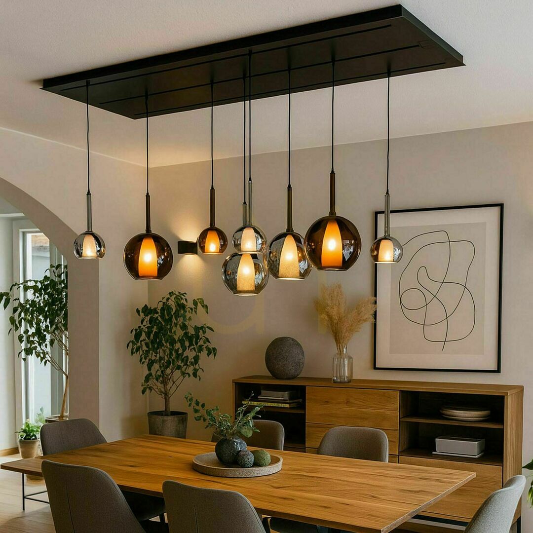 Kontrola Lustr s.luce Belluna 8 světel sklo kov transparentní, 200 cm Lustr s.luce Belluna 8 světel sklo kov transparentní, 200 cm