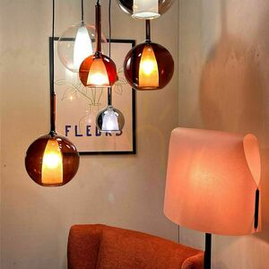 Závěsné svítidlo s.luce Belluna 5x E27 sklo transparentní 160 cm pro jídelní stůl 12 Závěsné svítidlo s.luce Belluna 5x E27 sklo transparentní 160 cm pro jídelní stůl small 12